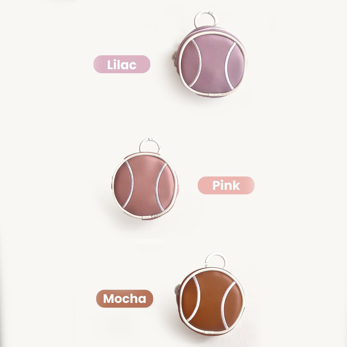 BALL BAG CHARM - Tennis Ball Pouch Bag Charm