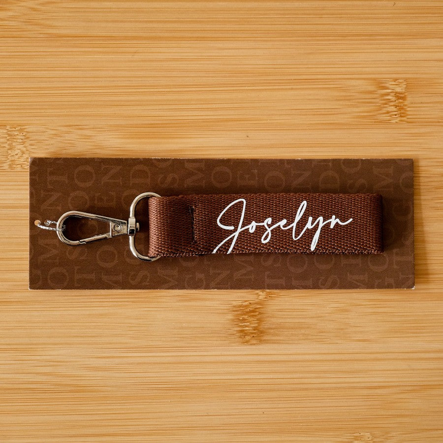 MINI WRIST STRAP - Strap Key Chain With Custom Name