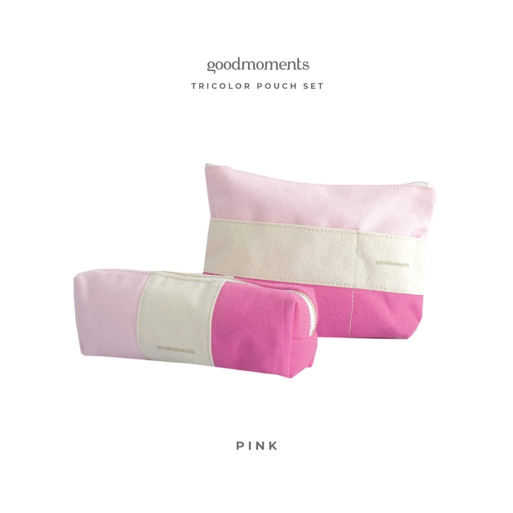 TRICOLOR SET - Pouch and Pencil Case