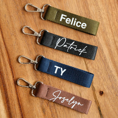 Mini Wrist Strap - Strap Key Chain With Custom Name