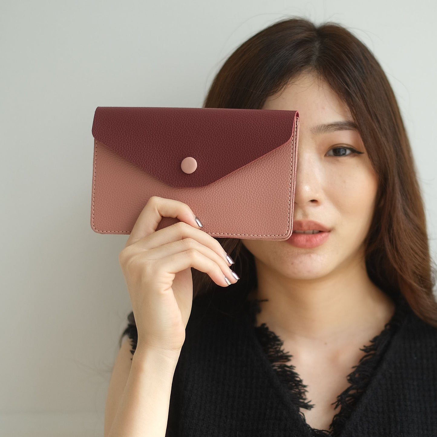 BILLIE WALLET TWO TONE - Two Tone Synthetic Leather Daily Wallet