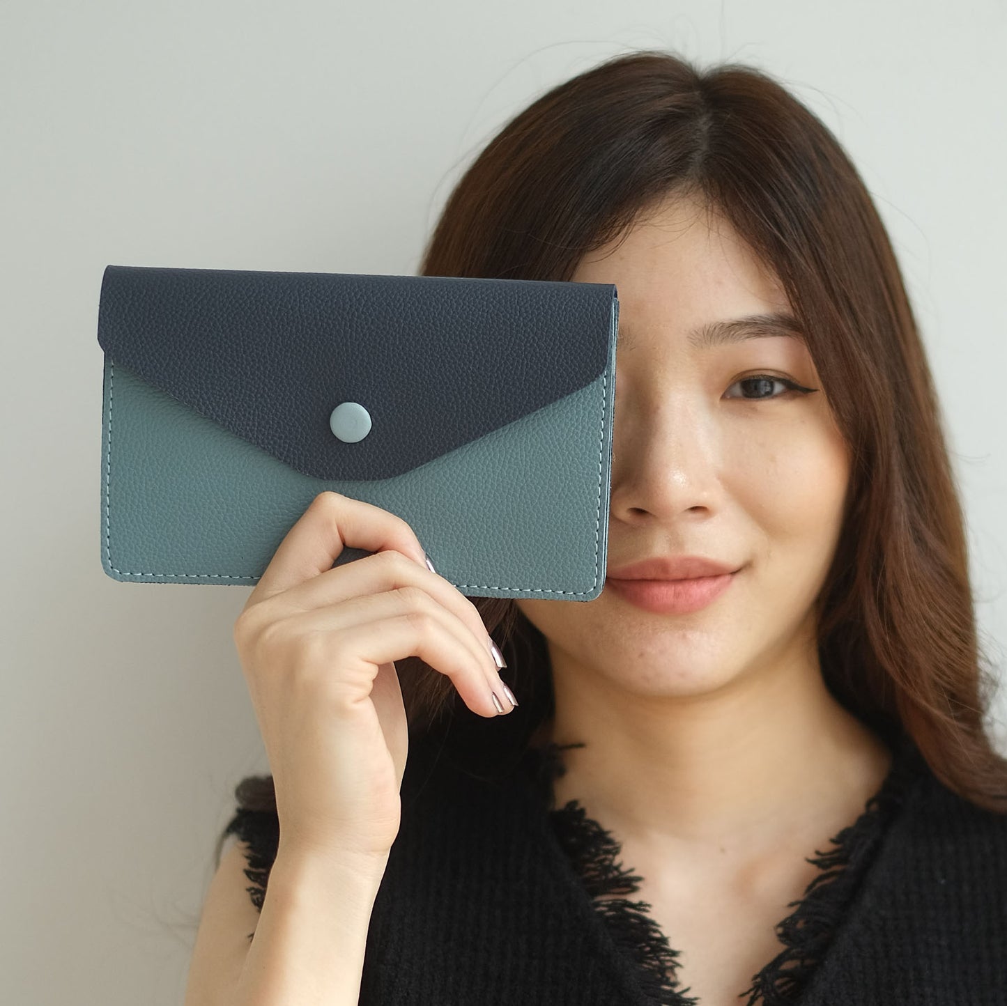 BILLIE WALLET TWO TONE - Two Tone Synthetic Leather Daily Wallet