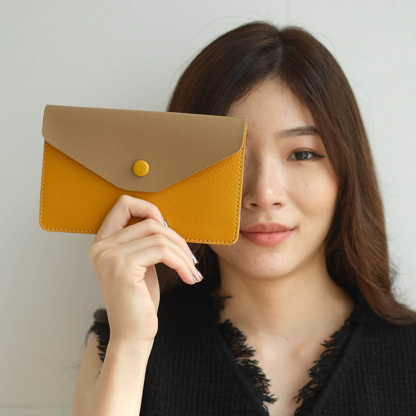 BILLIE WALLET TWO TONE - Two Tone Synthetic Leather Daily Wallet