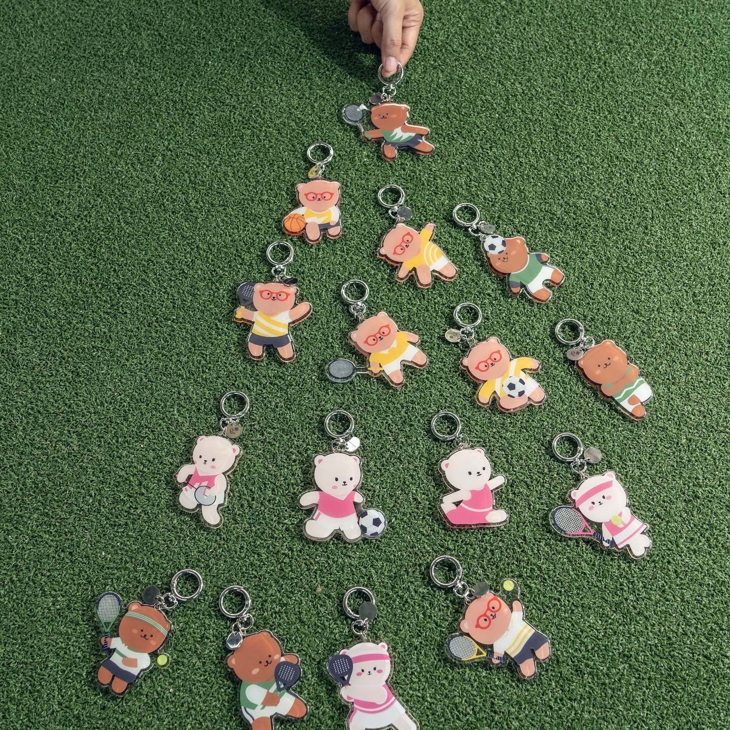GOODBEAR SPORTS CLUB KEYCHAIN - Cute Bear Epoxy Keychain