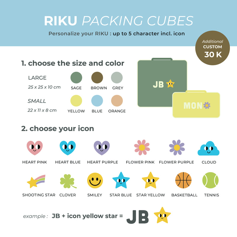 Riku Packing Cubes - Travel Organizer