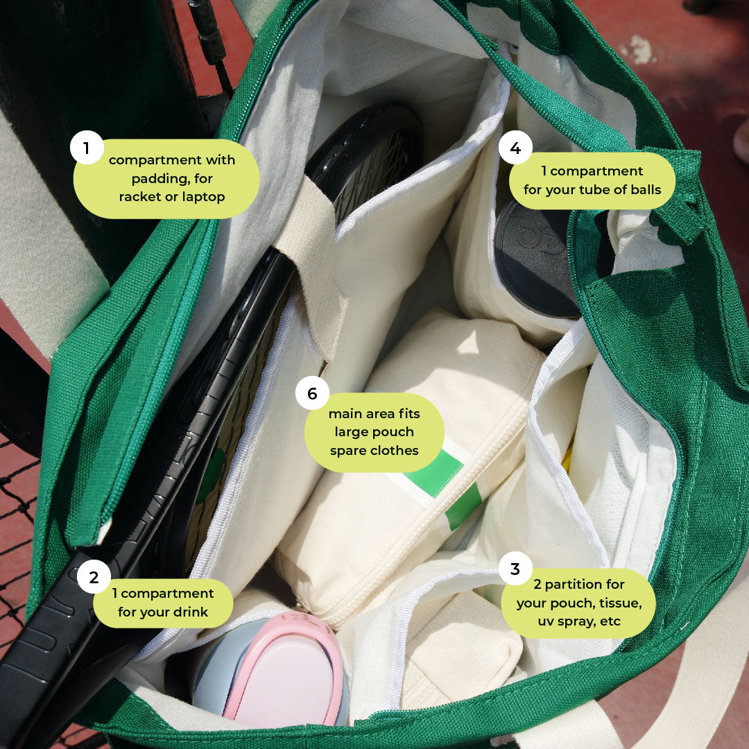 COURT CARRYALL - Sports Canvas Tennis/Padel ToteBag