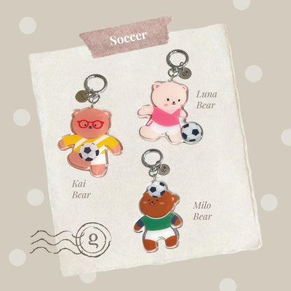 GOODBEAR SPORTS CLUB KEYCHAIN - Cute Bear Epoxy Keychain