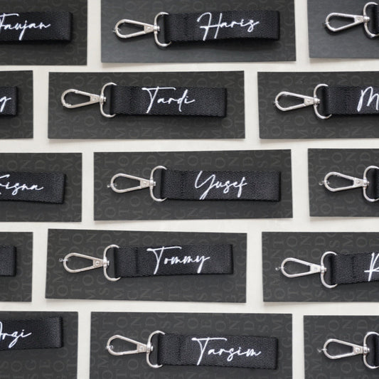 MINI WRIST STRAP - Strap Key Chain With Custom Name