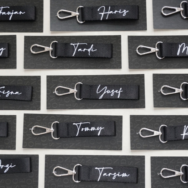 Mini Wrist Strap - Strap Key Chain With Custom Name