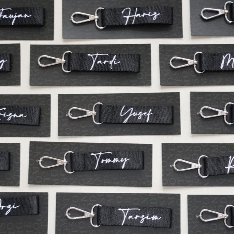 Mini Wrist Strap - Strap Key Chain With Custom Name