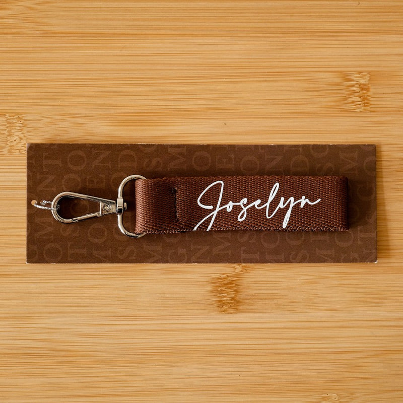 Mini Wrist Strap - Strap Key Chain With Custom Name