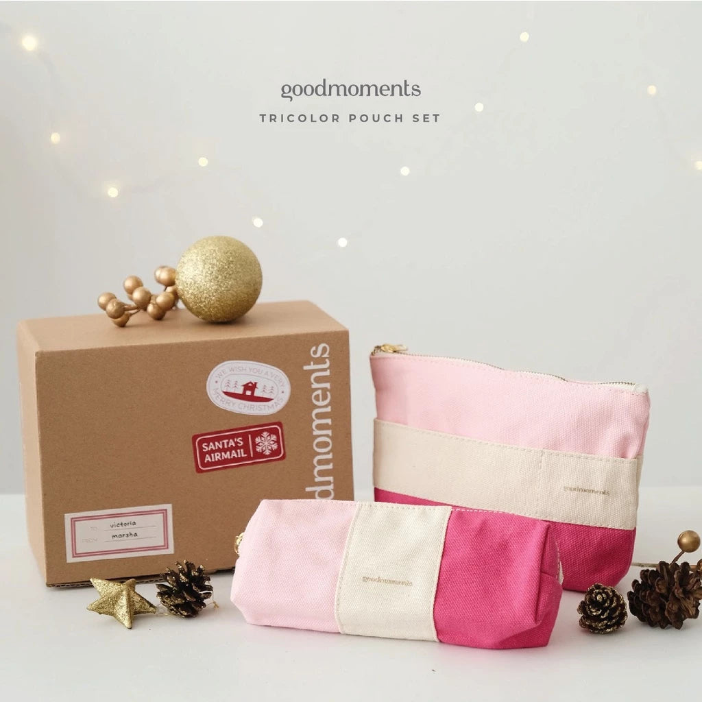 TRICOLOR SET - Pouch and Pencil Case