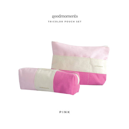 TRICOLOR SET - Pouch and Pencil Case